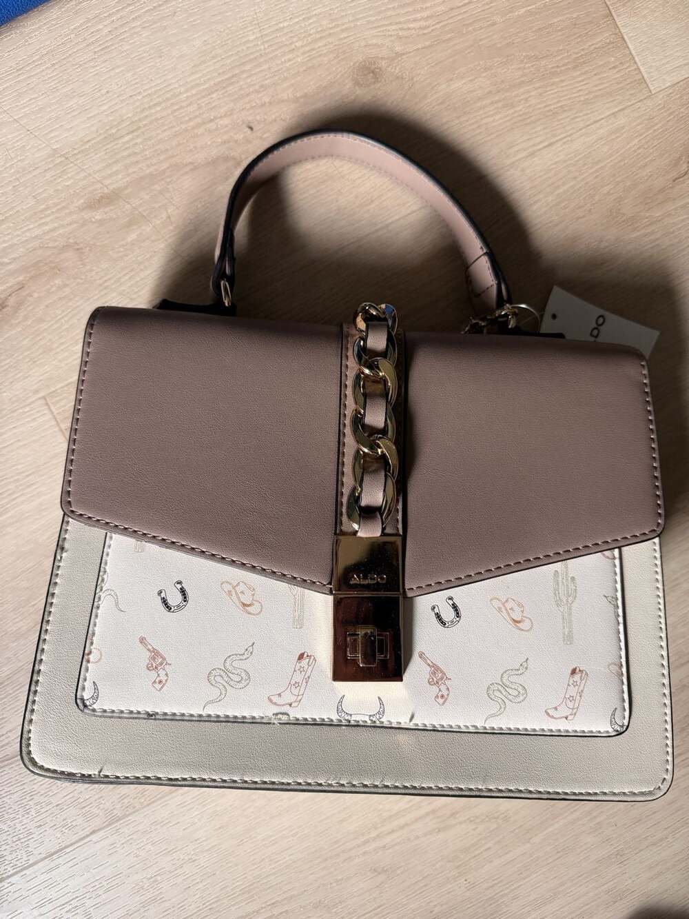Aldo Western Print Top Handle Crossbody Bag Multicolor